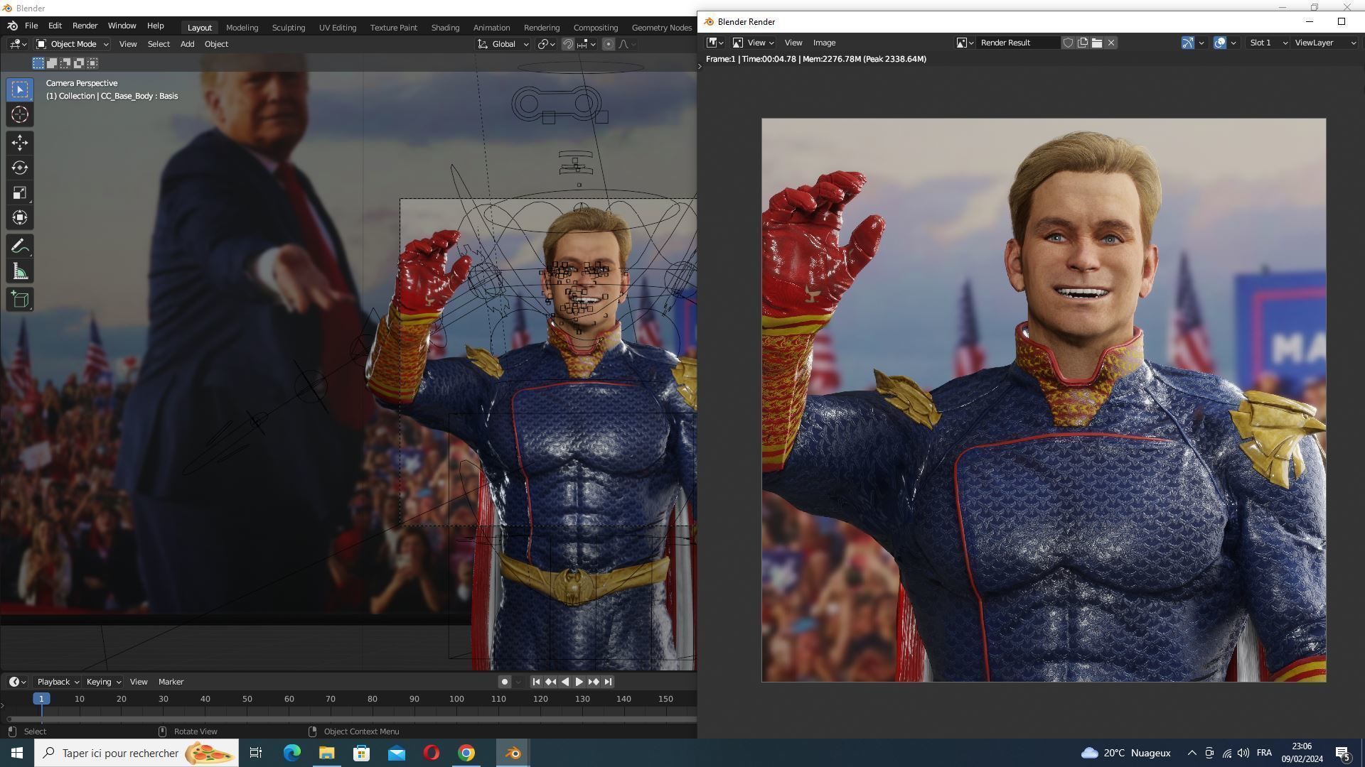 Homelander The Boys Ready  Low-poly 3D model_27