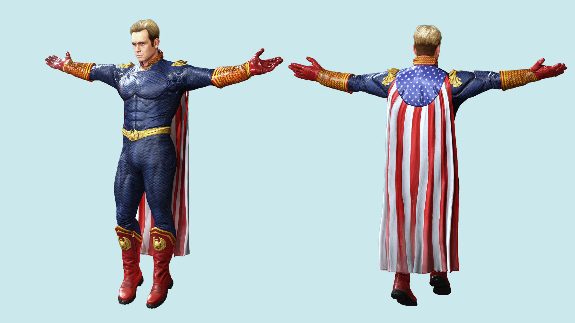 Homelander The Boys Ready  Low-poly 3D model_4