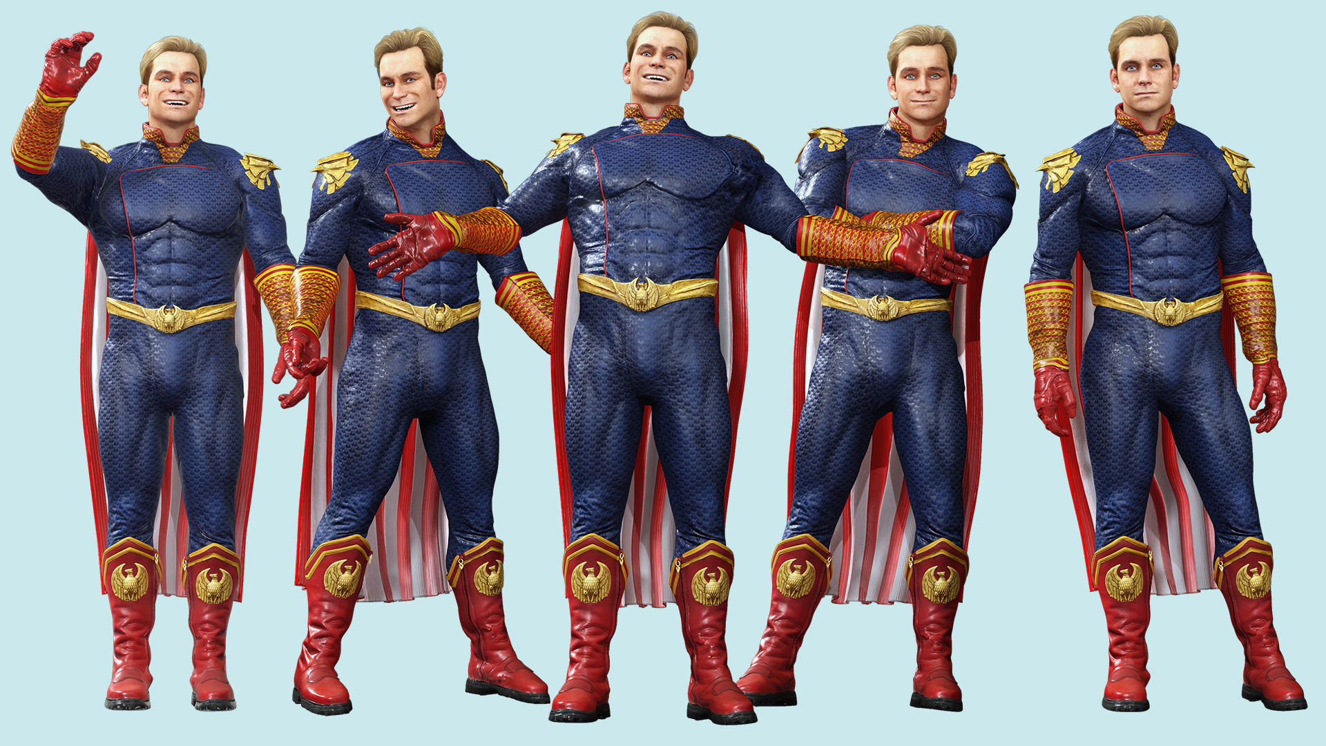 Homelander The Boys Ready  Low-poly 3D model_5
