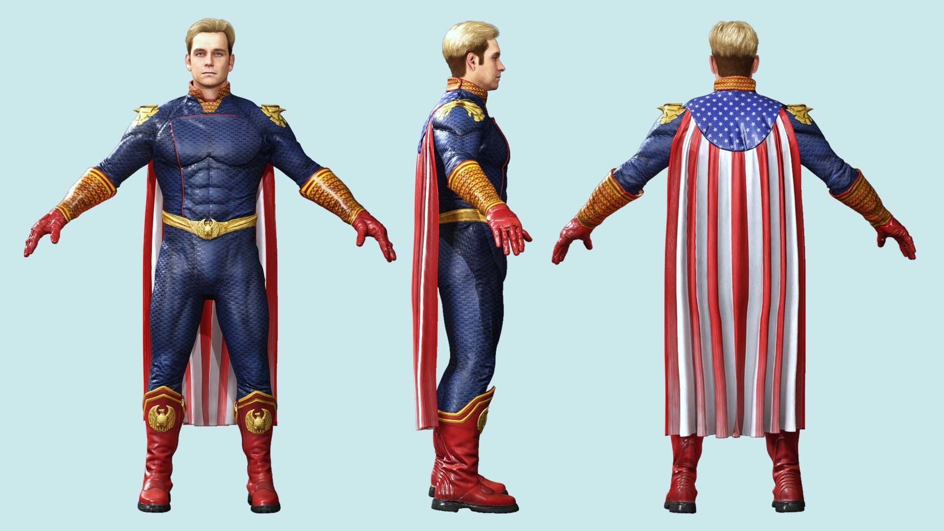 Homelander The Boys Ready  Low-poly 3D model_3