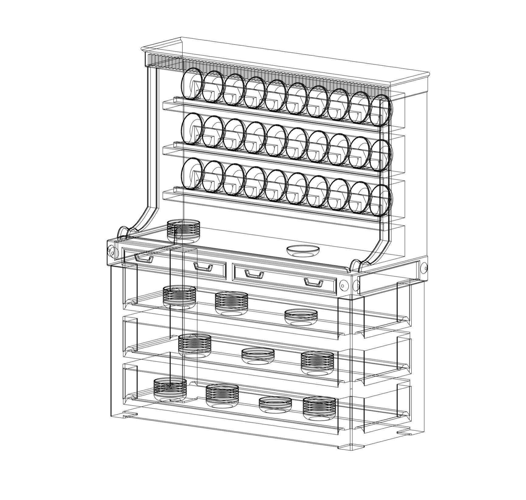 Cafe Parisien Acessories for Titanic Hachette 1-200 scale 3D print model_10