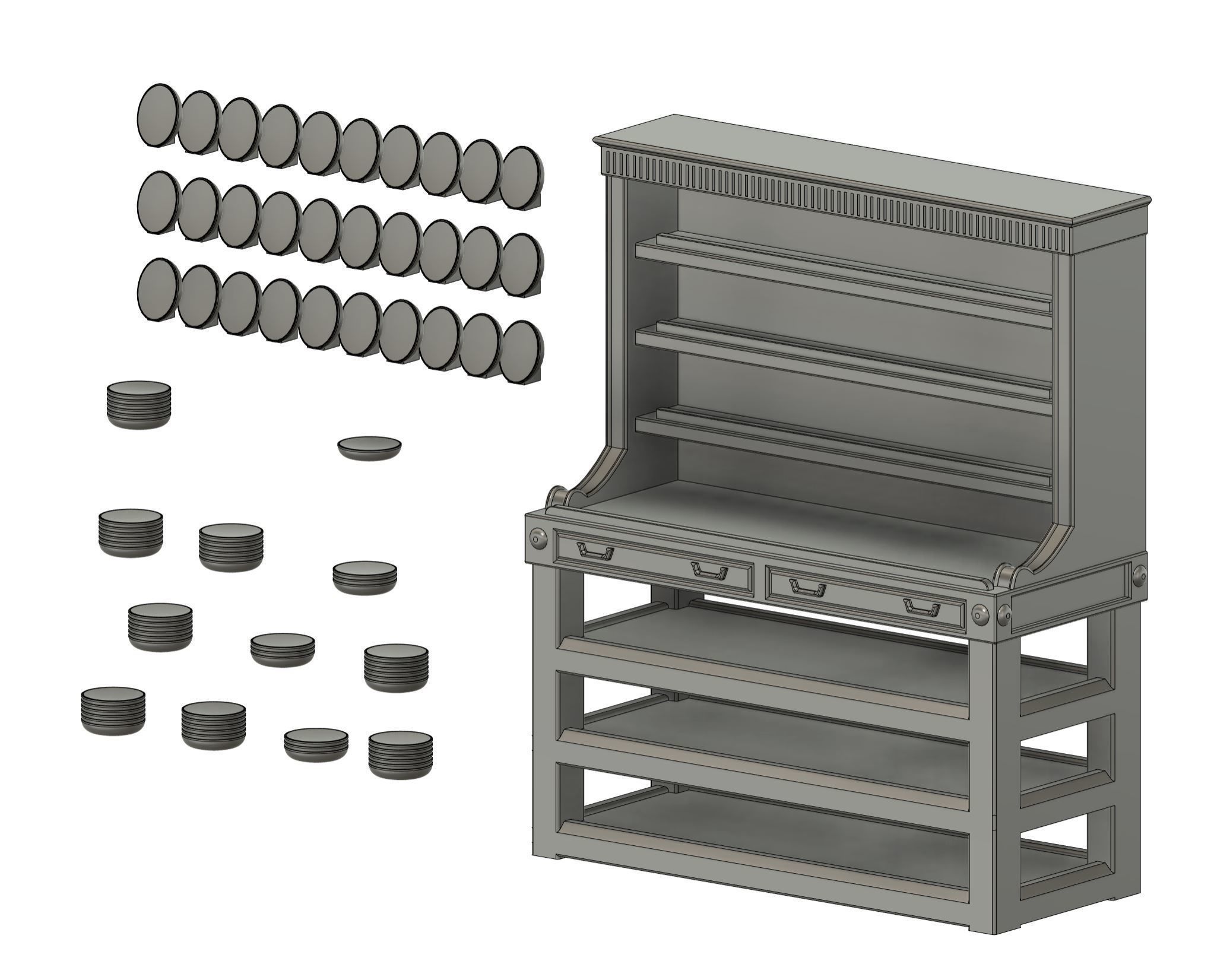 Cafe Parisien Acessories for Titanic Hachette 1-200 scale 3D print model_4