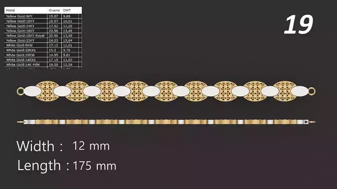 Turkish Jali Bracelet Chain 19