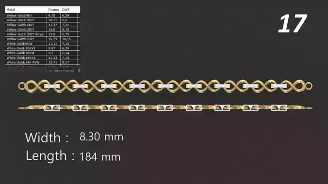 Turkish Jali Bracelet Chain 17