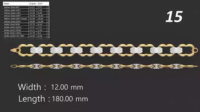 Turkish Jali Bracelet Chain 15