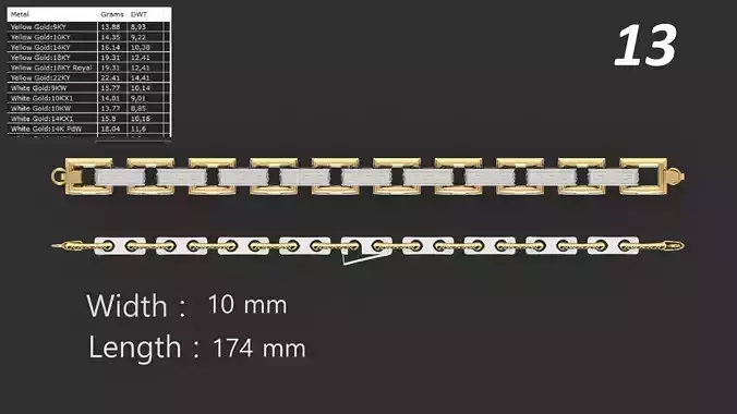 Turkish Jali Bracelet Chain 13