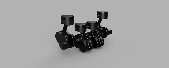 4 cilinder Pistons With crankshaft