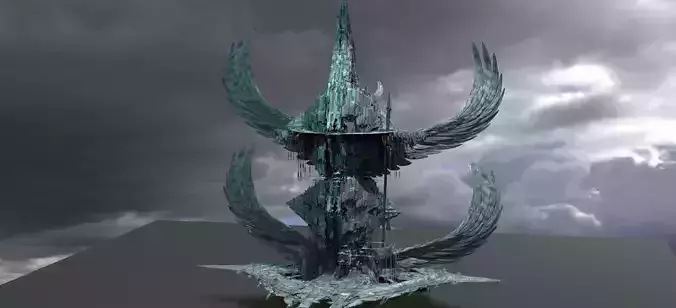 Arch Angel Michael Tower 1 3D model