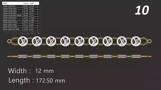 Turkish Jali Bracelet Chain 10