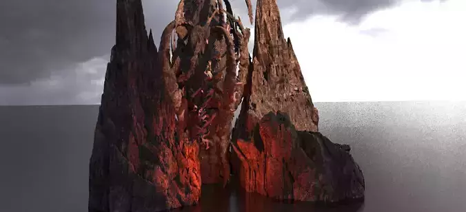 Dantes Hell Perjury Cliffs  3D model