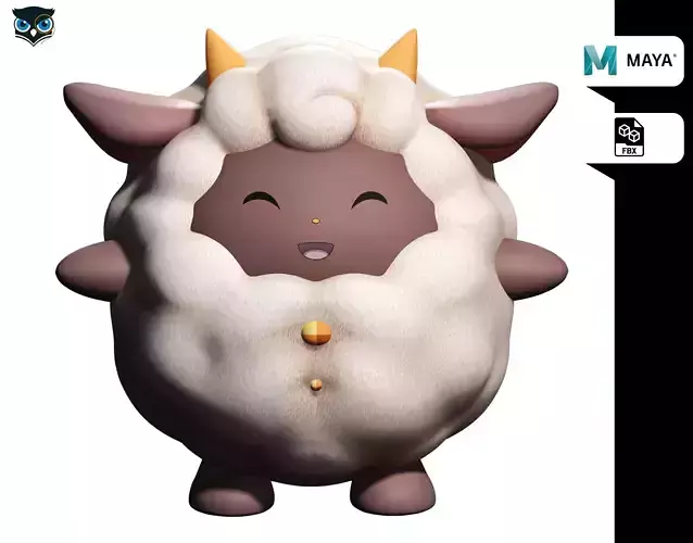 Palworld lamball Ready To Pose and Print  