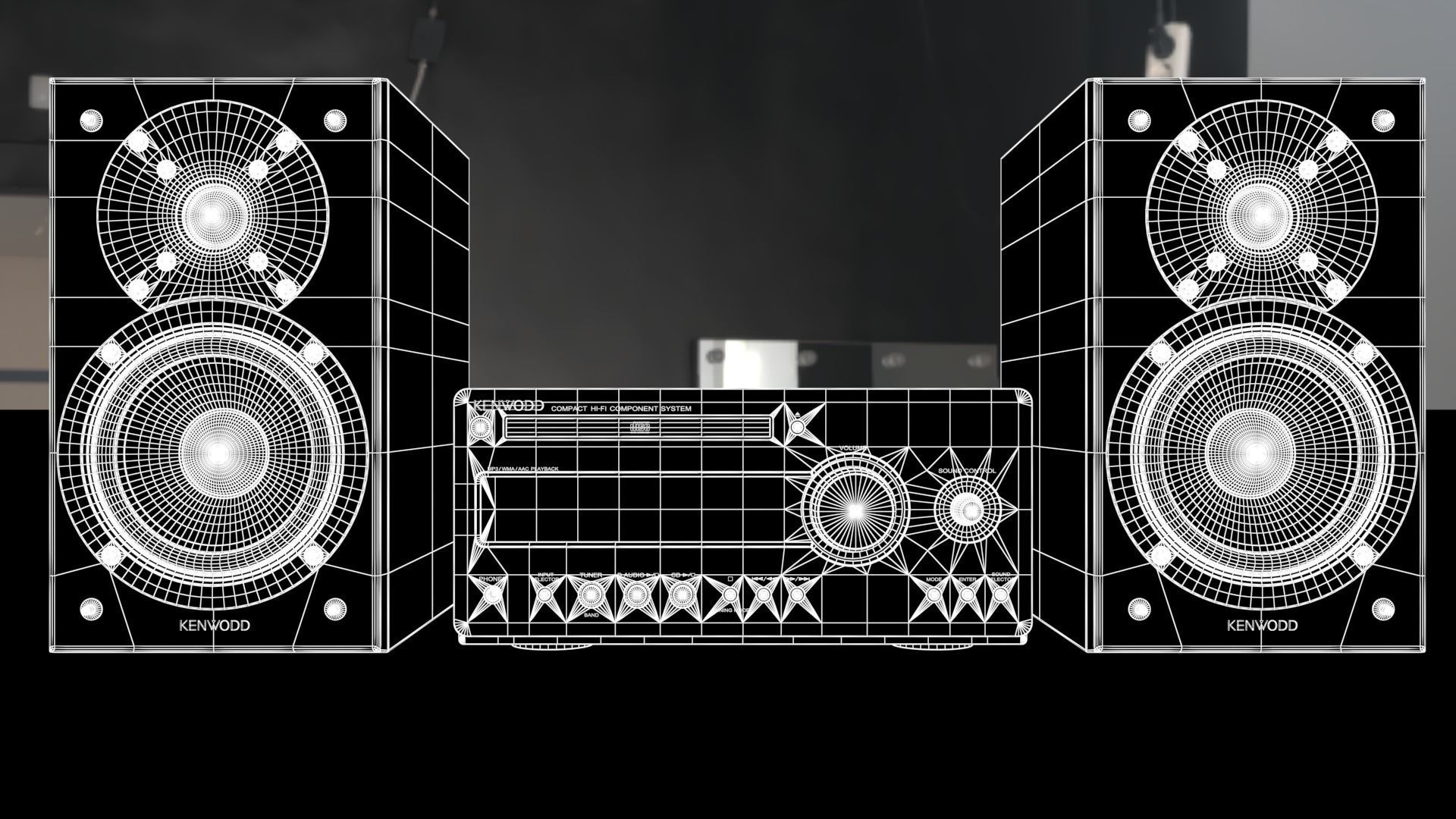 Kenwood Compact HI-FI Component System 3D 3D model | CGTrader