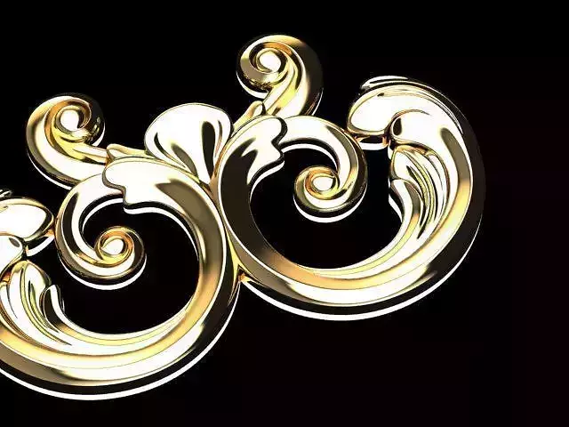 organic flower for using in zbrush and decor 