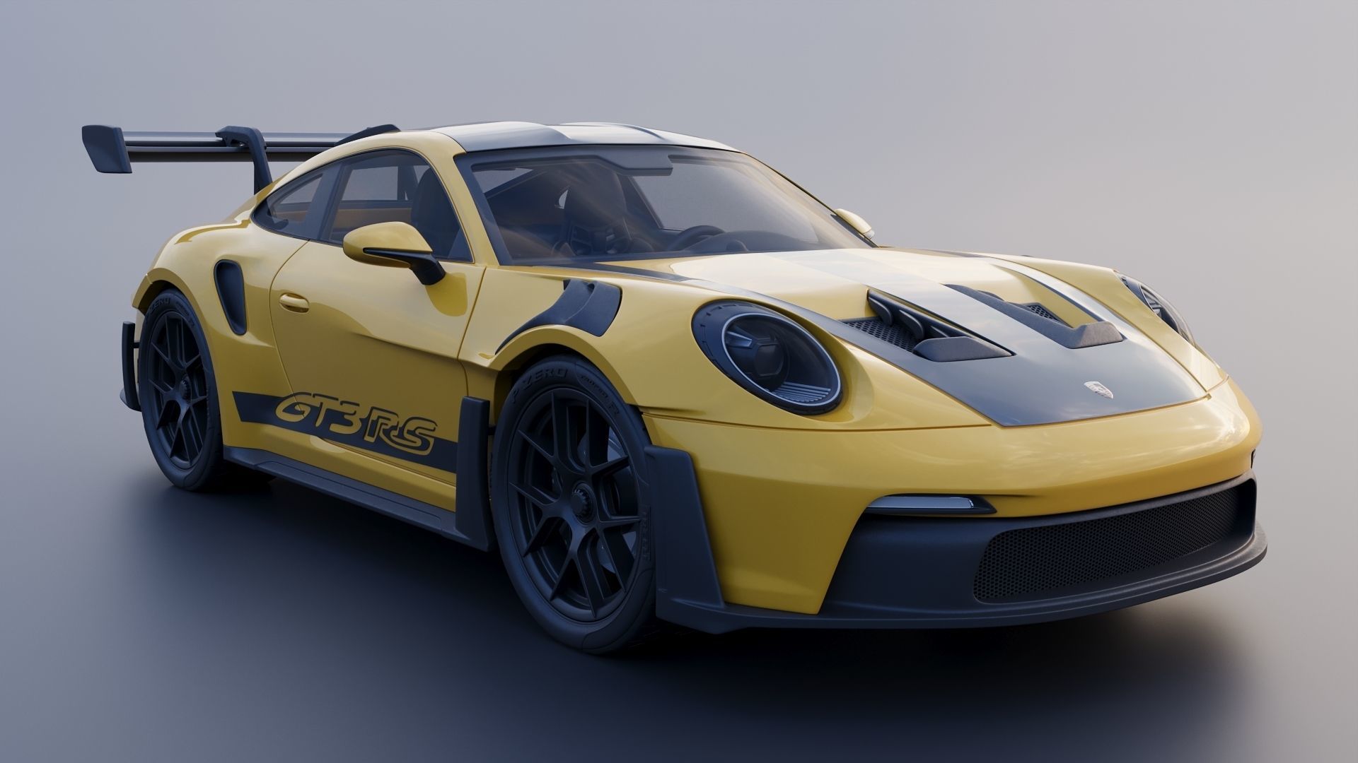 Porsche 911  GT3 RS 992 3D print model_9