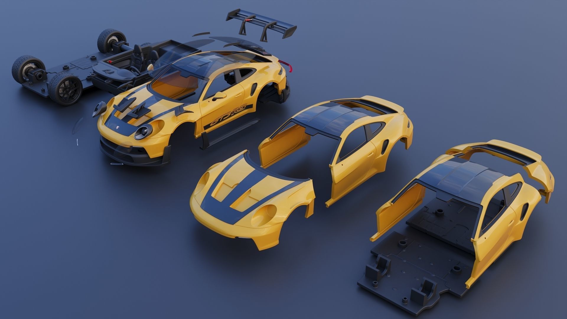 Porsche 911  GT3 RS 992 3D print model_13