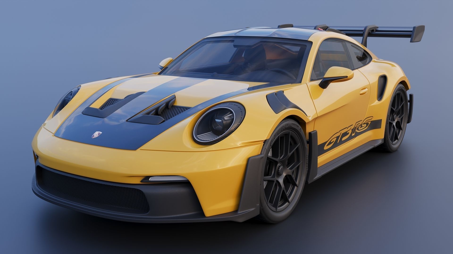 Porsche 911  GT3 RS 992 3D print model_2