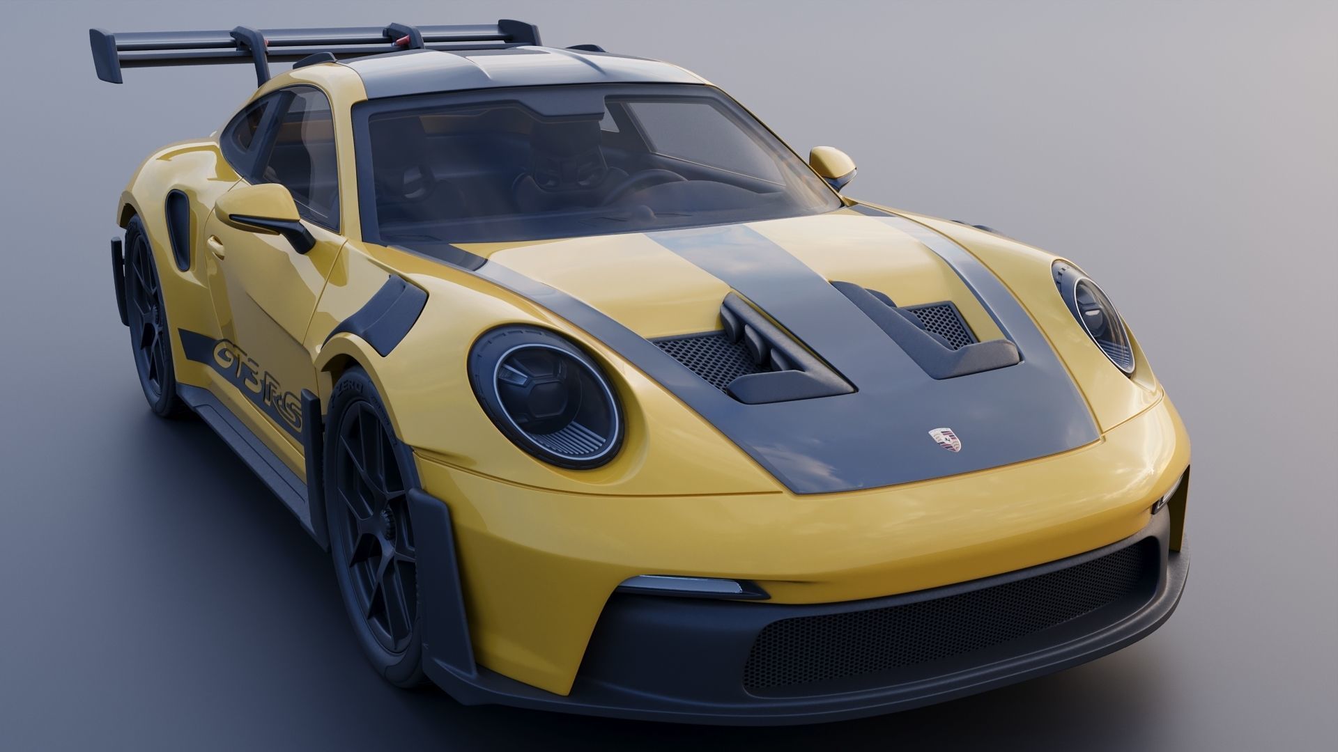 Porsche 911  GT3 RS 992 3D print model_11