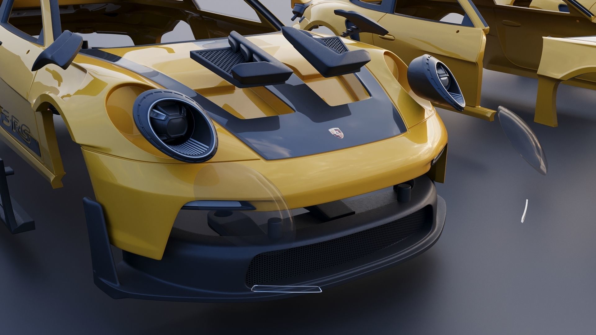 Porsche 911  GT3 RS 992 3D print model_19