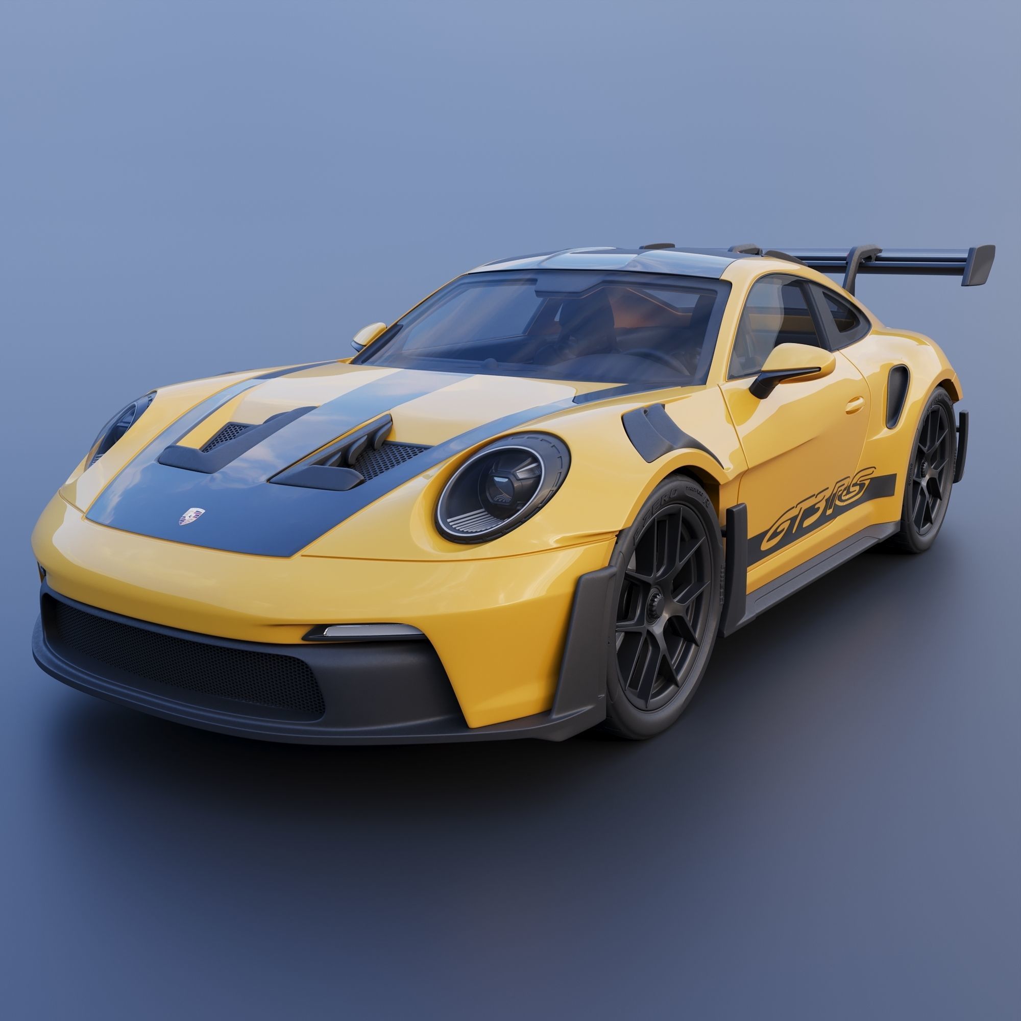 Porsche 911  GT3 RS 992 3D print model_0