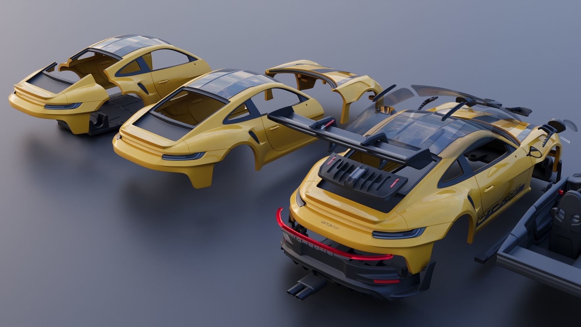 Porsche 911  GT3 RS 992 3D print model_17