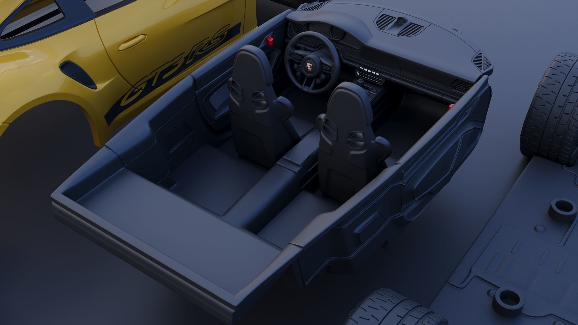 Porsche 911  GT3 RS 992 3D print model_21