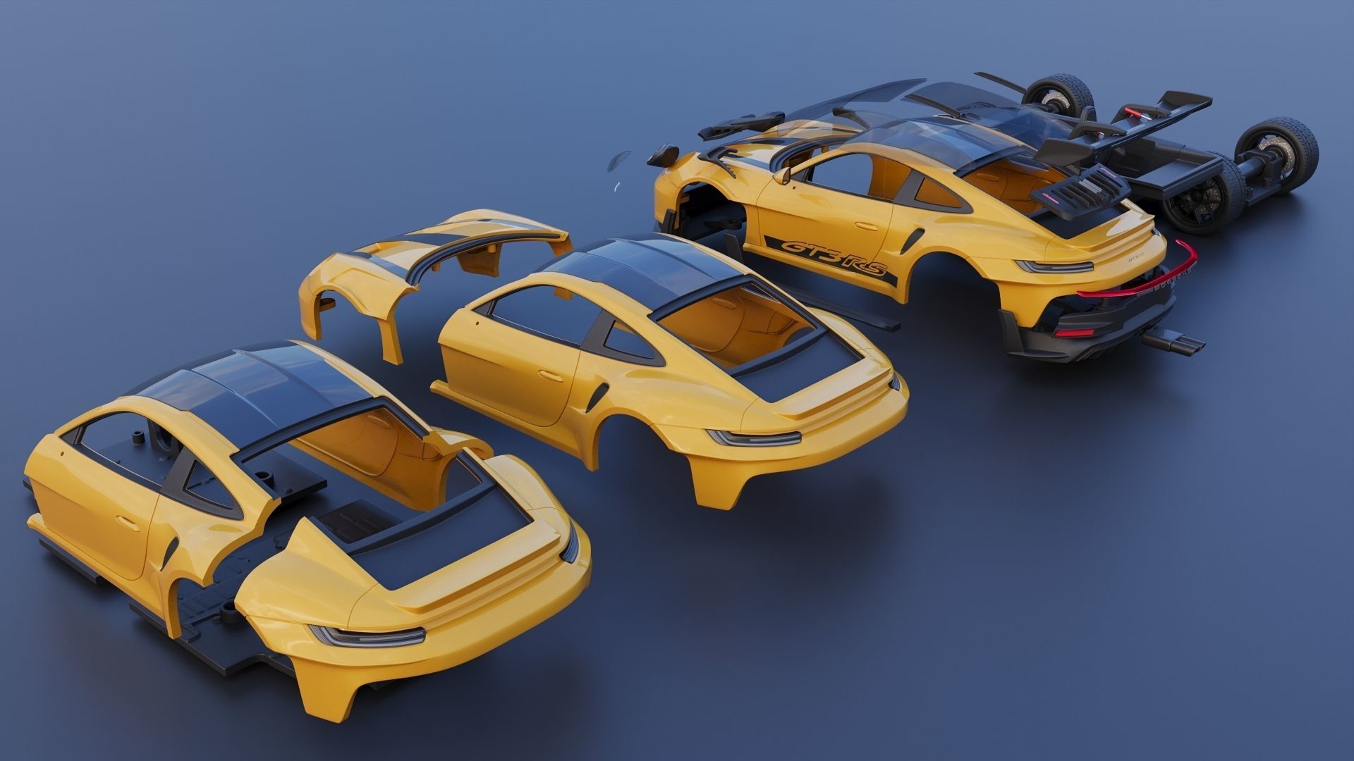 Porsche 911  GT3 RS 992 3D print model_15