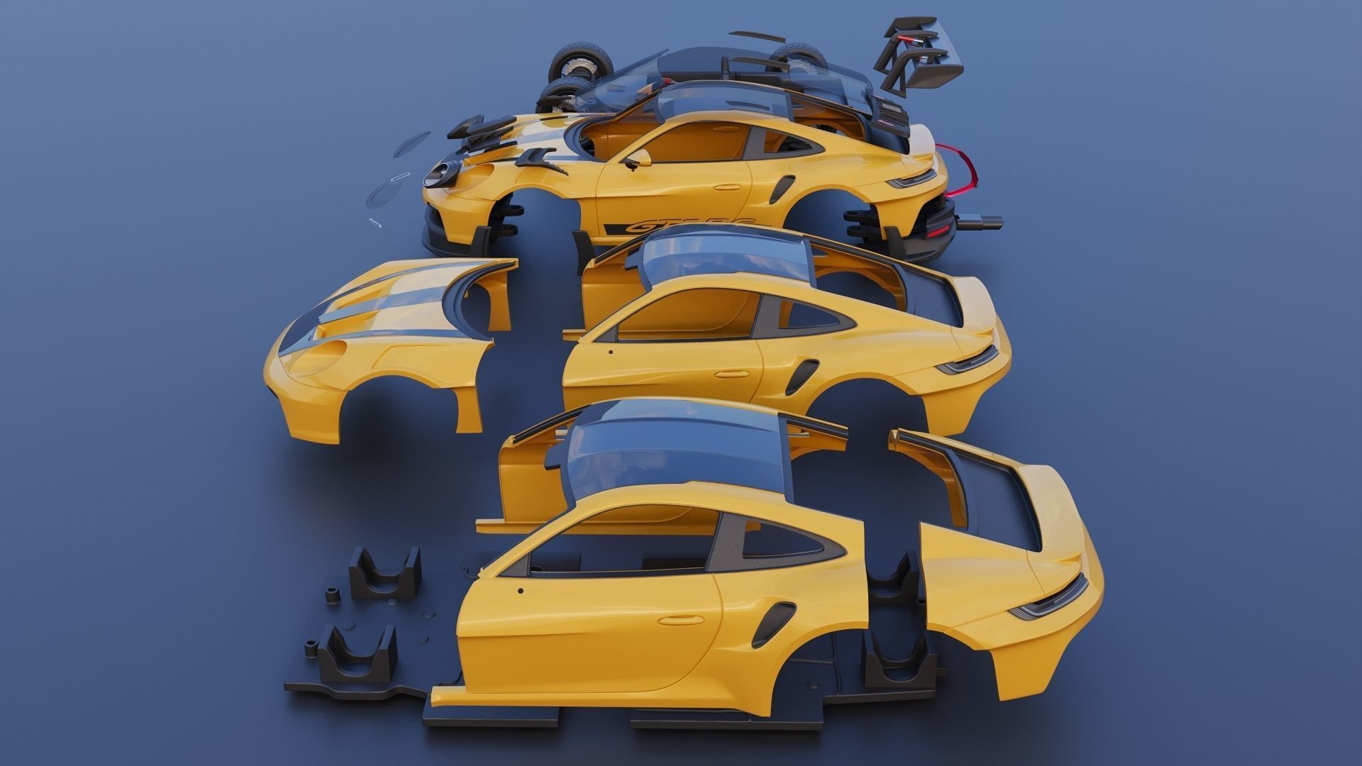 Porsche 911  GT3 RS 992 3D print model_14