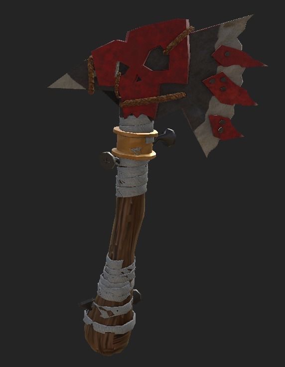 Dark Axe Low-poly 3D model_4