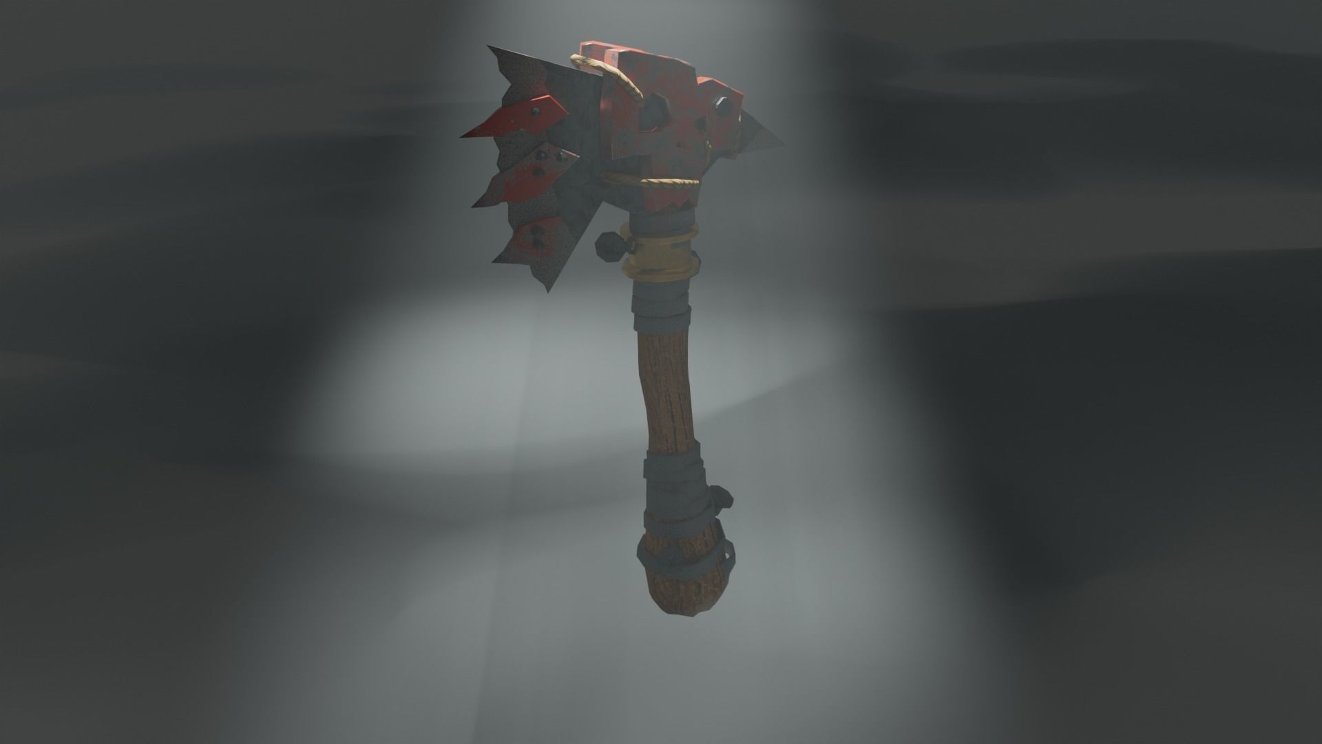 Dark Axe Low-poly 3D model_2