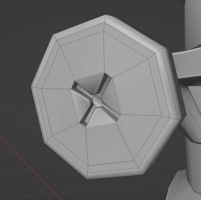 Dark Axe Low-poly 3D model_6