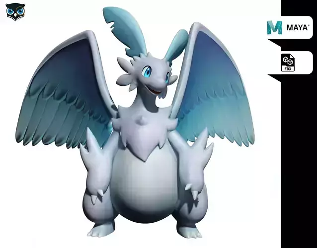 Palworld Quivern Ready To Pose and Print 