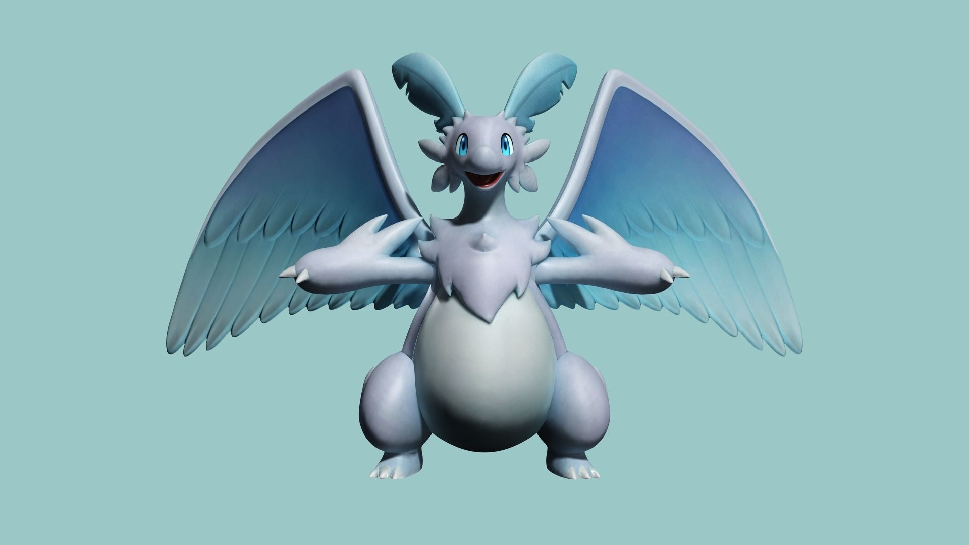 Palworld Quivern Ready To Pose and Print  Low-poly 3D model_15