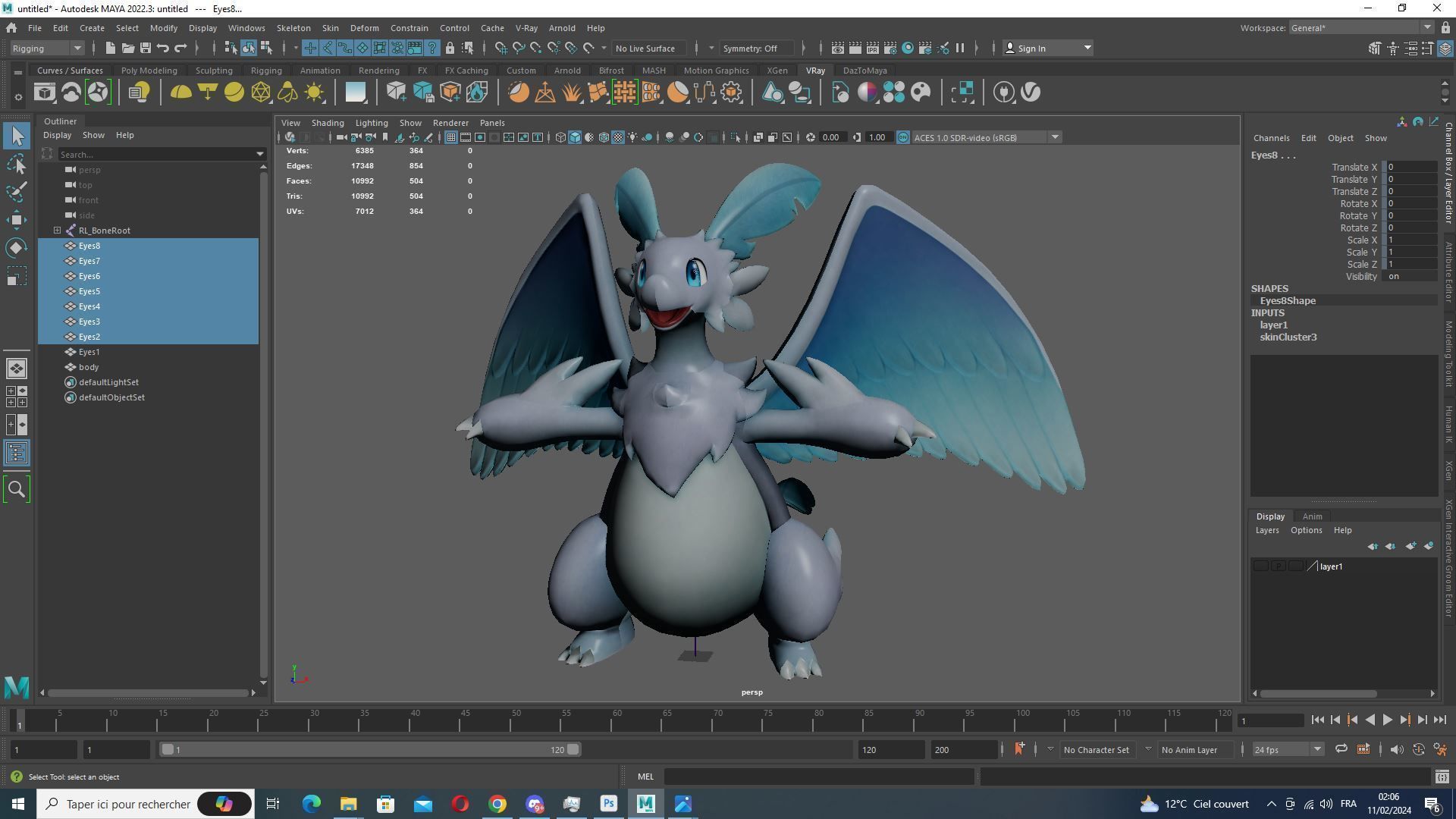 Palworld Quivern Ready To Pose and Print  Low-poly 3D model_8