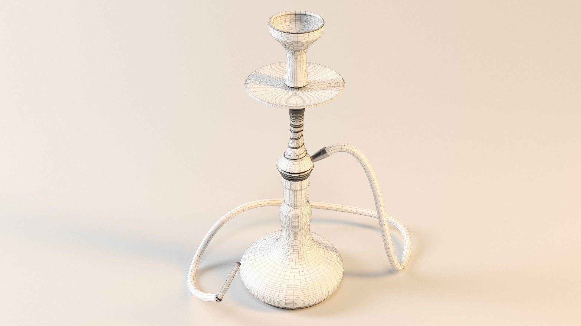 HOOKAH sishaa Low-poly 3D model_4
