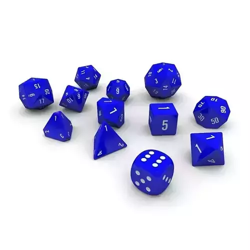 Polyhedral Dice Set - Blue