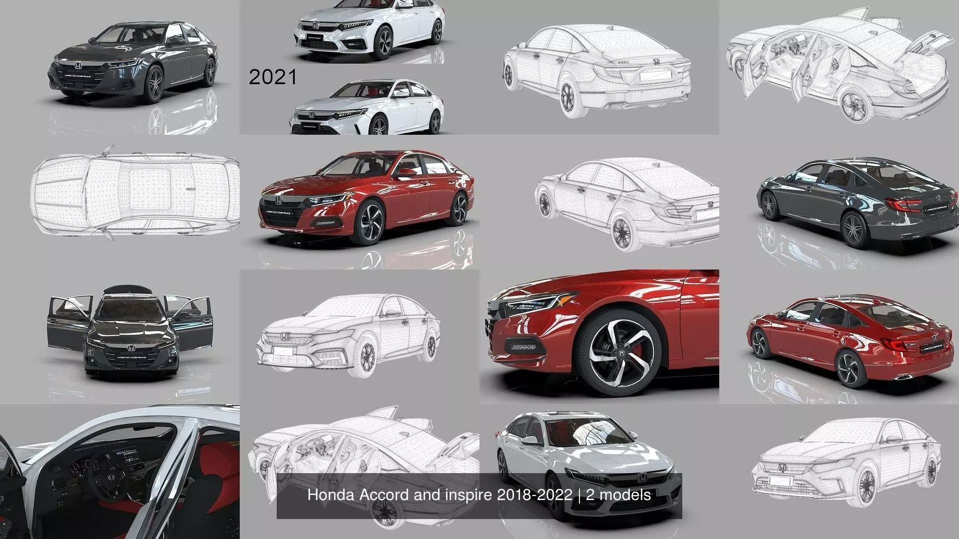 Honda Accord and inspire 2018-2022 3D Model Collection_0
