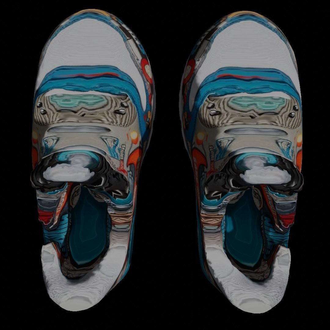 Cartoon design Nike runners Low-poly 3D model_3