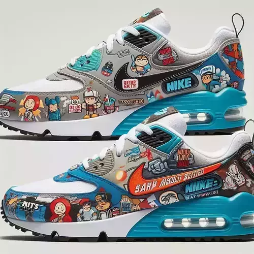 Cartoon design Nike runners Low-poly 3D model