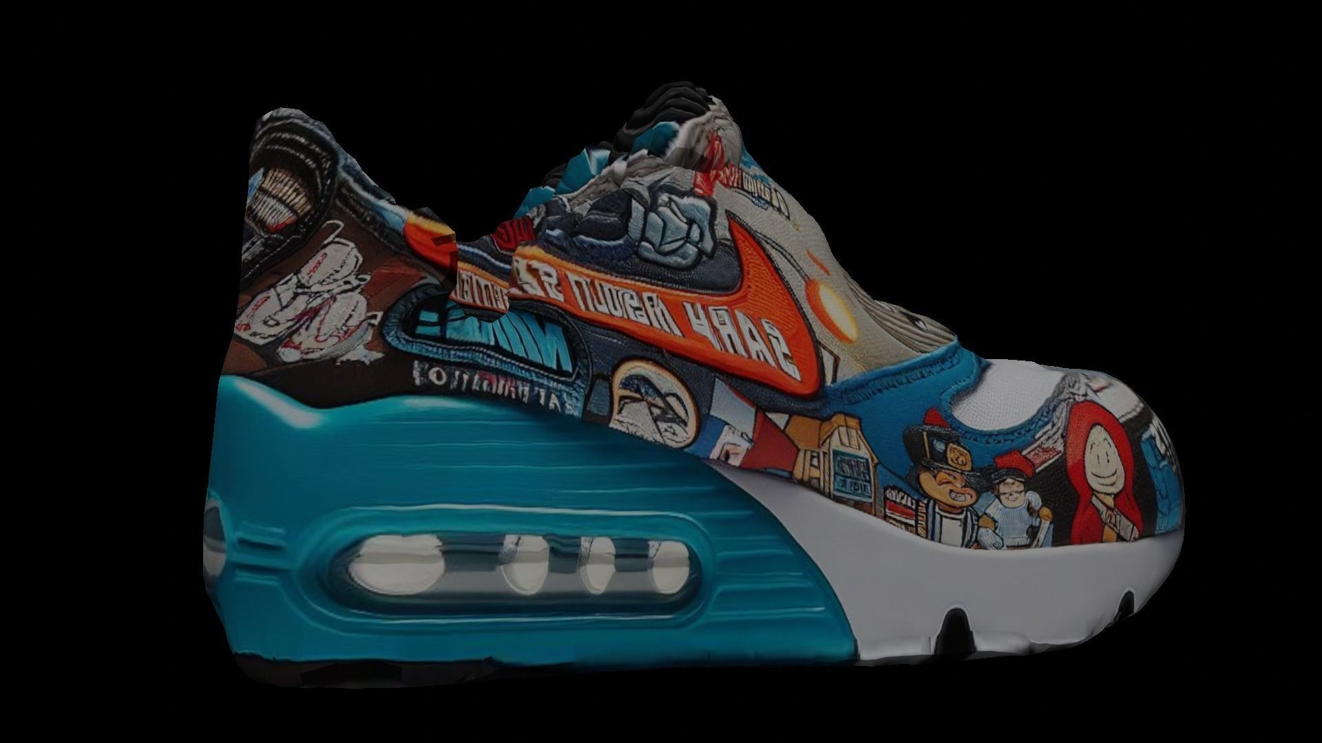 Cartoon design Nike runners Low-poly 3D model_5