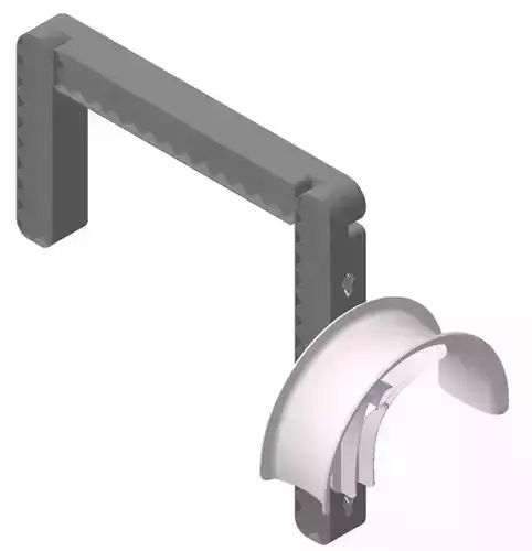 HEADPHONE STAND THAT CAN BE ATTACHED TO THE COMPUTER CASE 3D print model