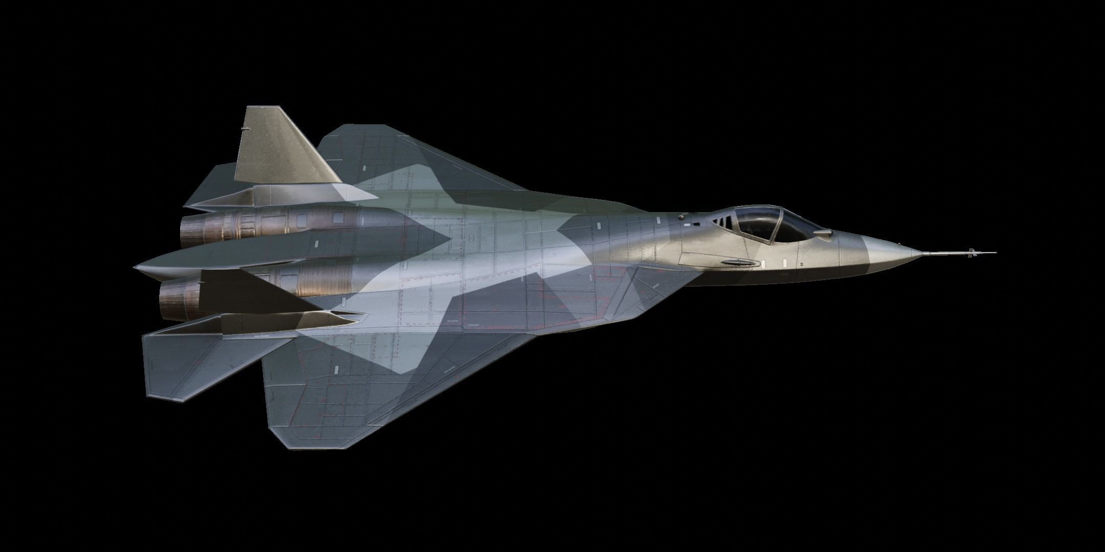 Sukhoi Su-57 Low-poly 3D model_6