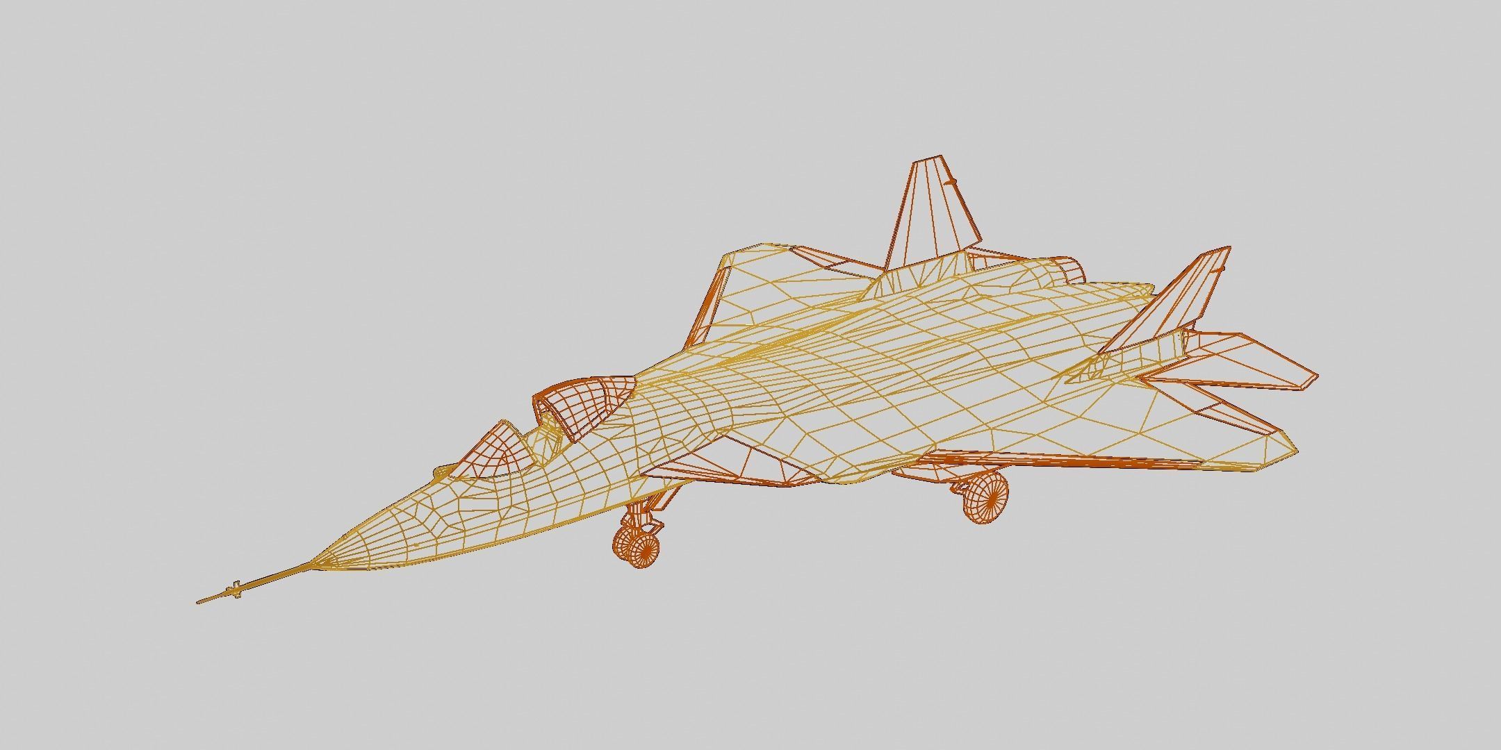 Sukhoi Su-57 Low-poly 3D model_21