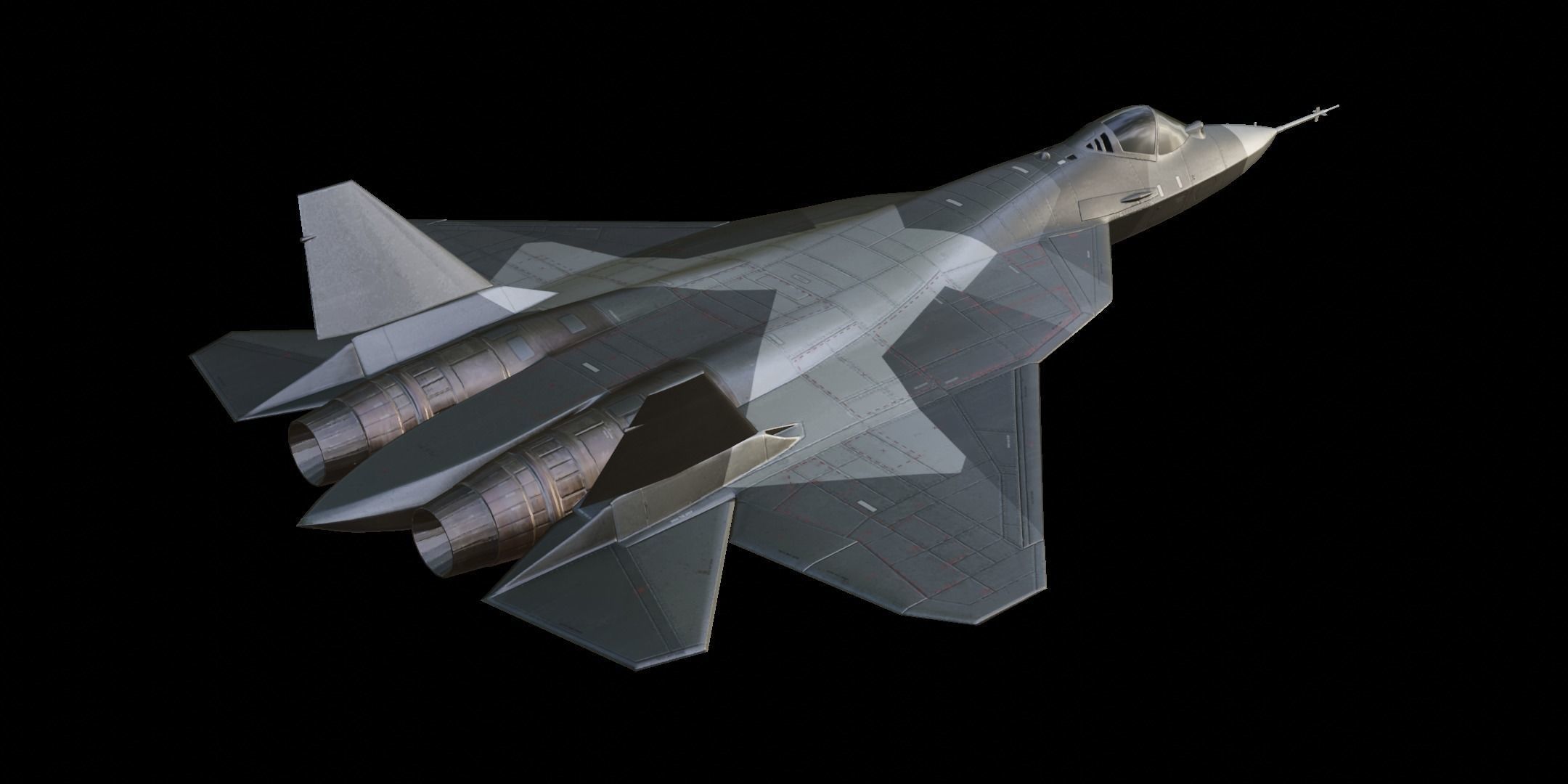 Sukhoi Su-57 Low-poly 3D model_2