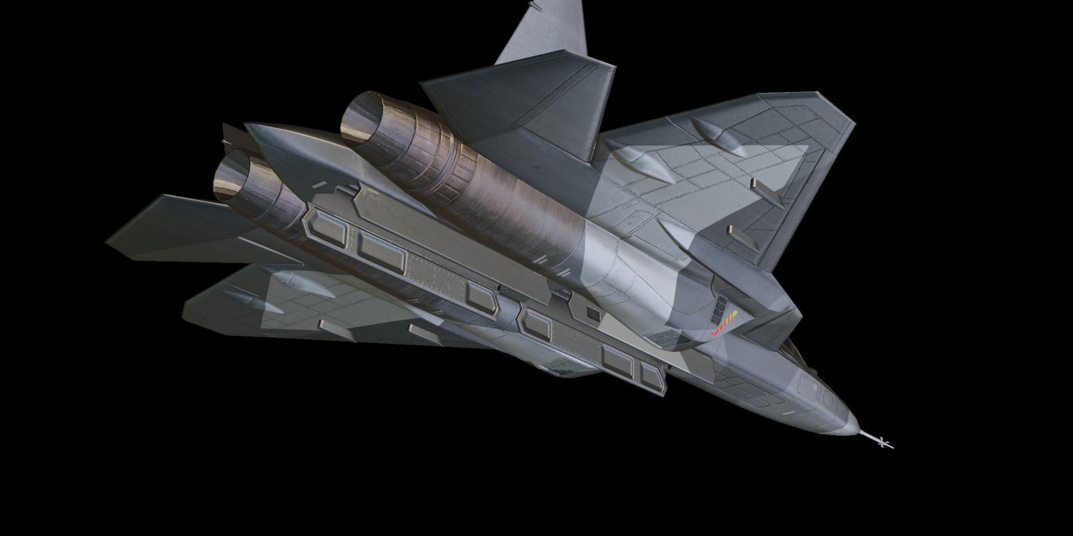 Sukhoi Su-57 Low-poly 3D model_11