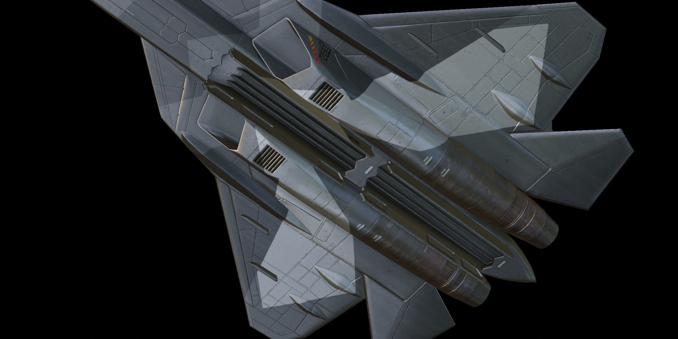 Sukhoi Su-57 Low-poly 3D model_9