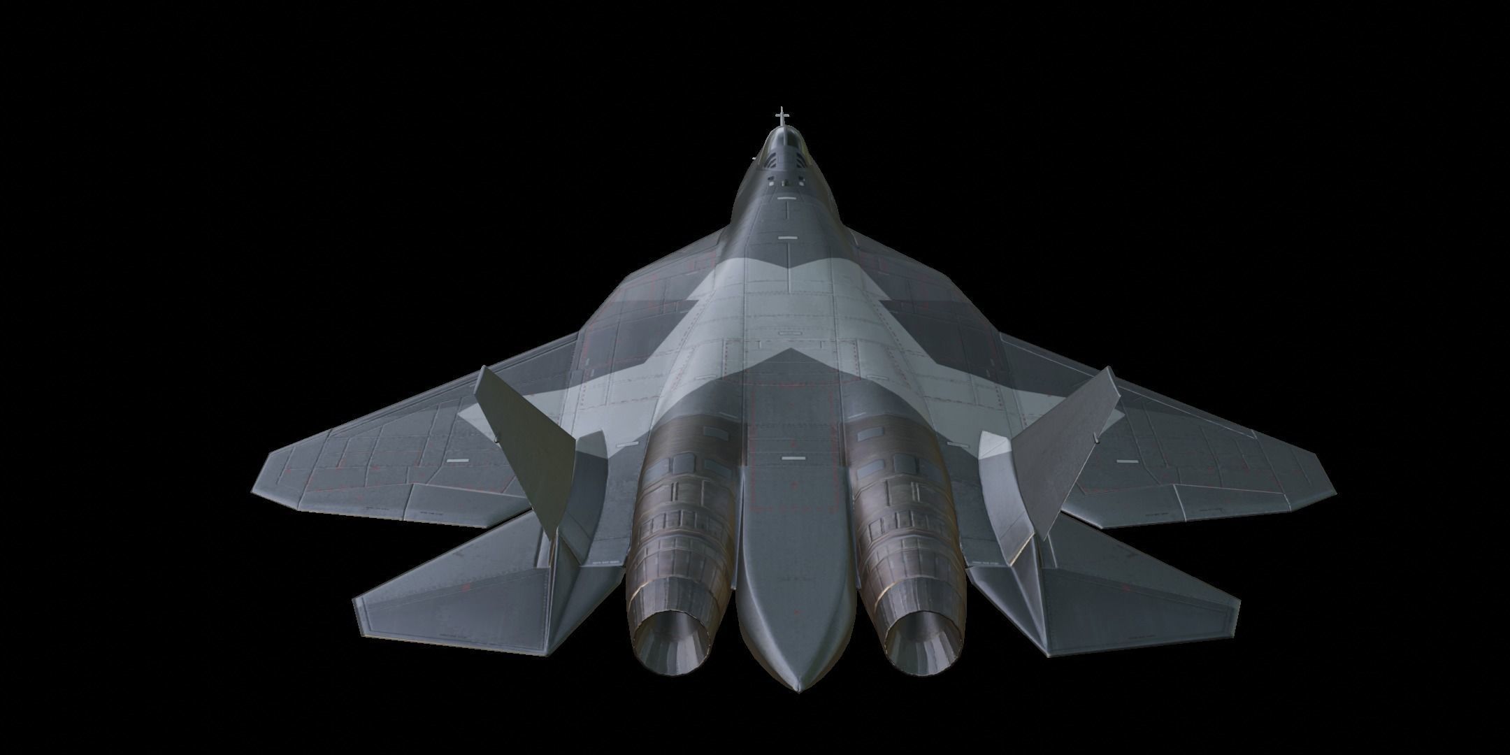 Sukhoi Su-57 Low-poly 3D model_14
