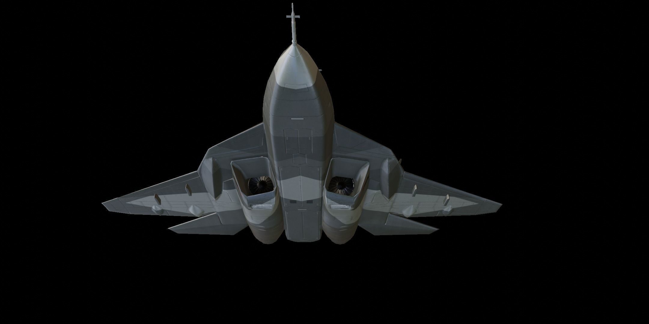 Sukhoi Su-57 Low-poly 3D model_15