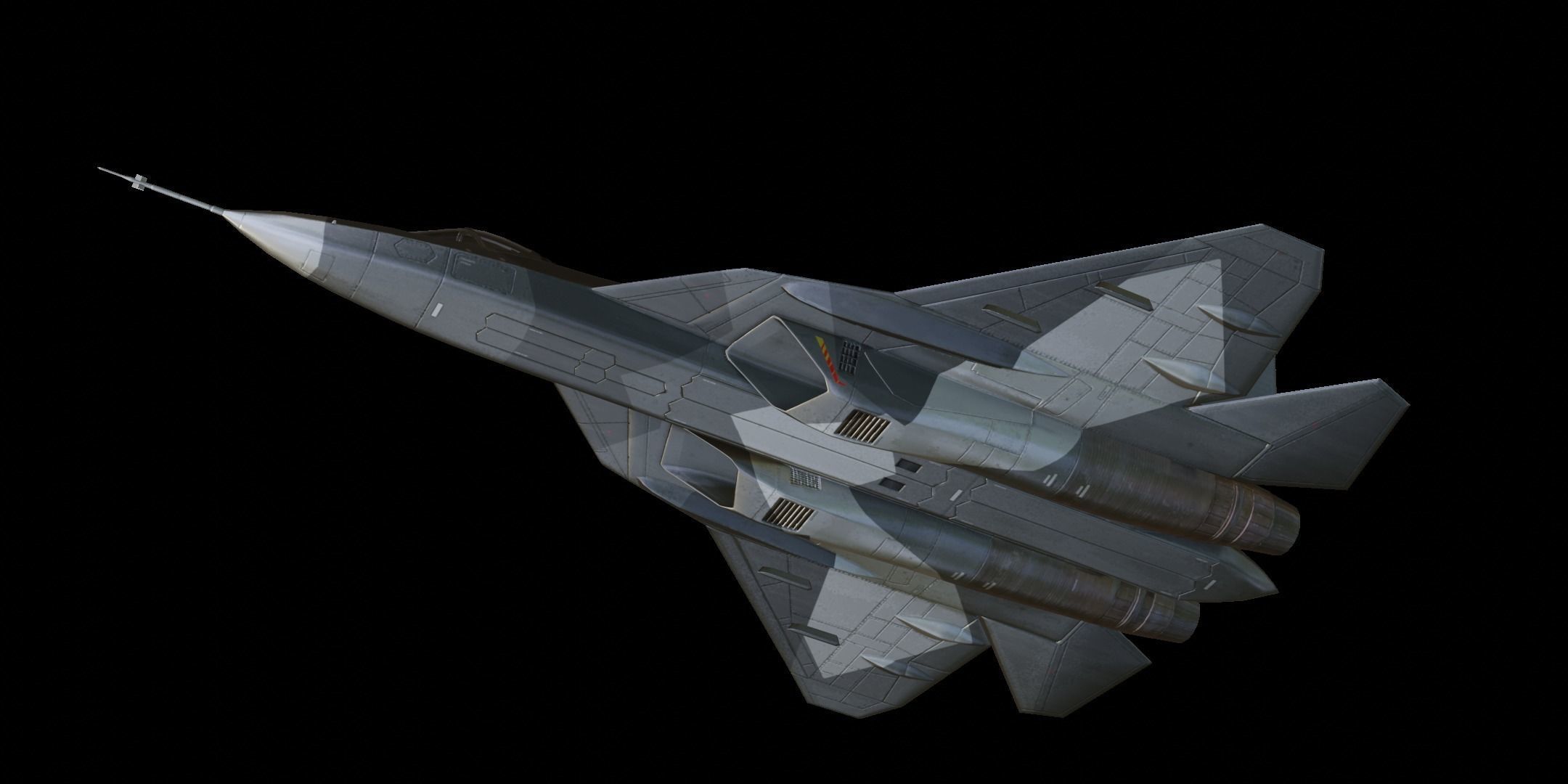 Sukhoi Su-57 Low-poly 3D model_8
