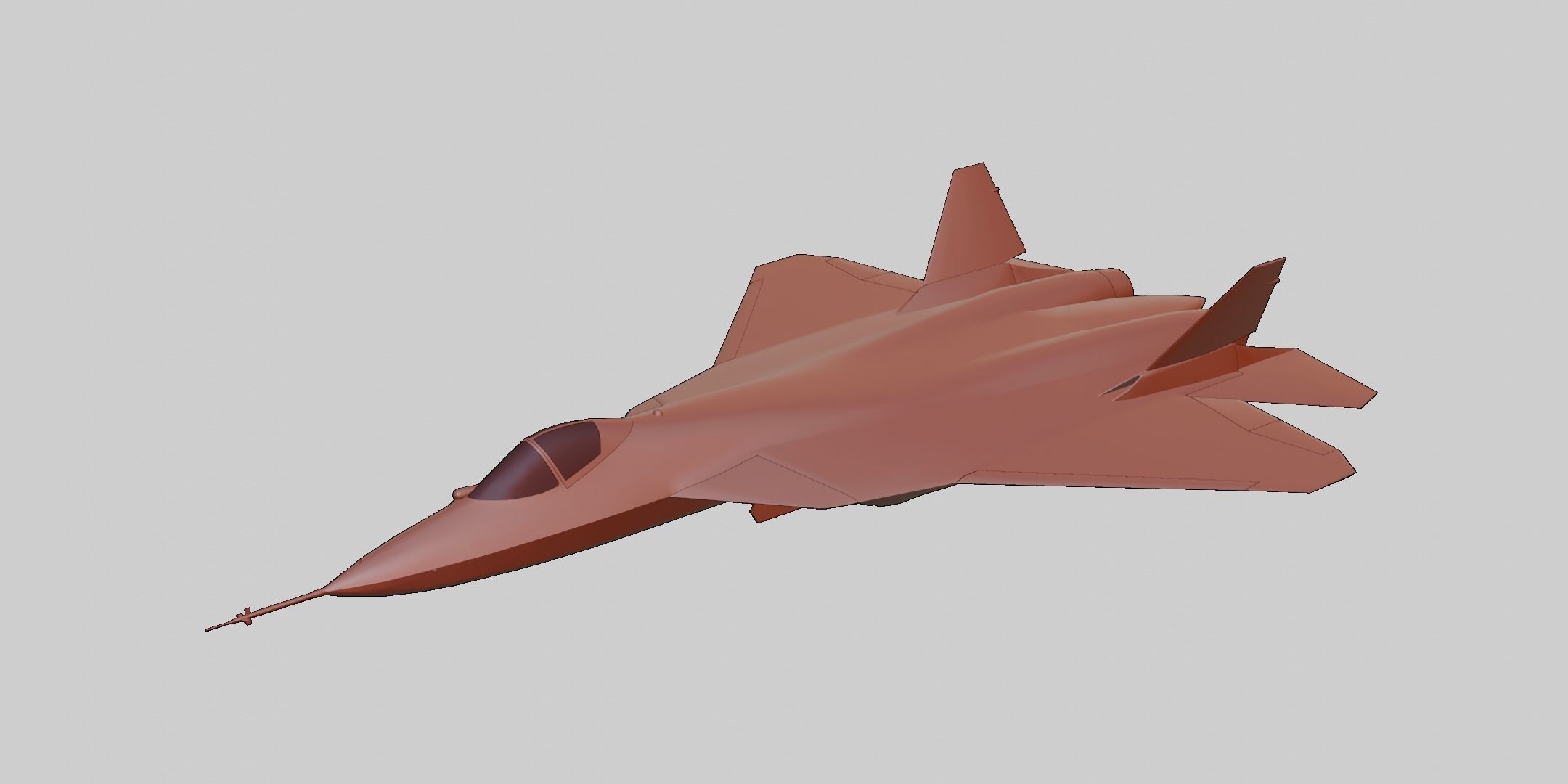 Sukhoi Su-57 Low-poly 3D model_19