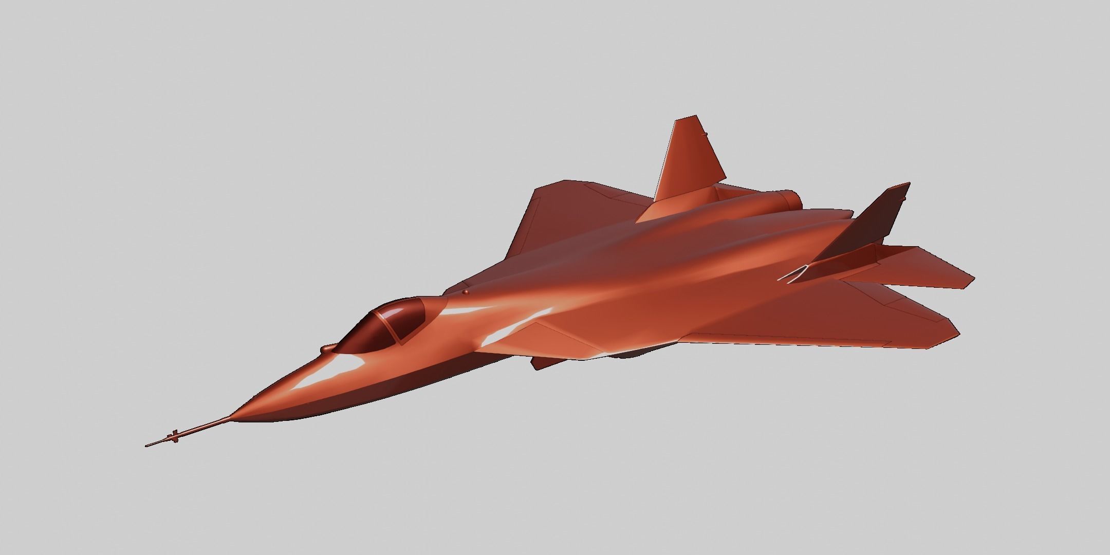 Sukhoi Su-57 Low-poly 3D model_20
